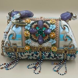 Rare Mary Frances Multicolor Embellished Clutch